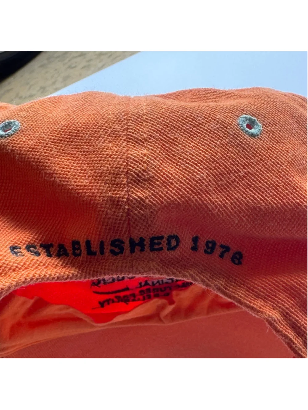 Vintage Banana Republic Original Orange Adjustable Baseball Cap Embroidered Logo